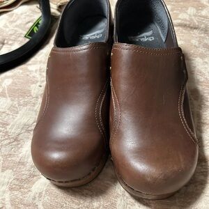 Dansko Brown Leather Mules